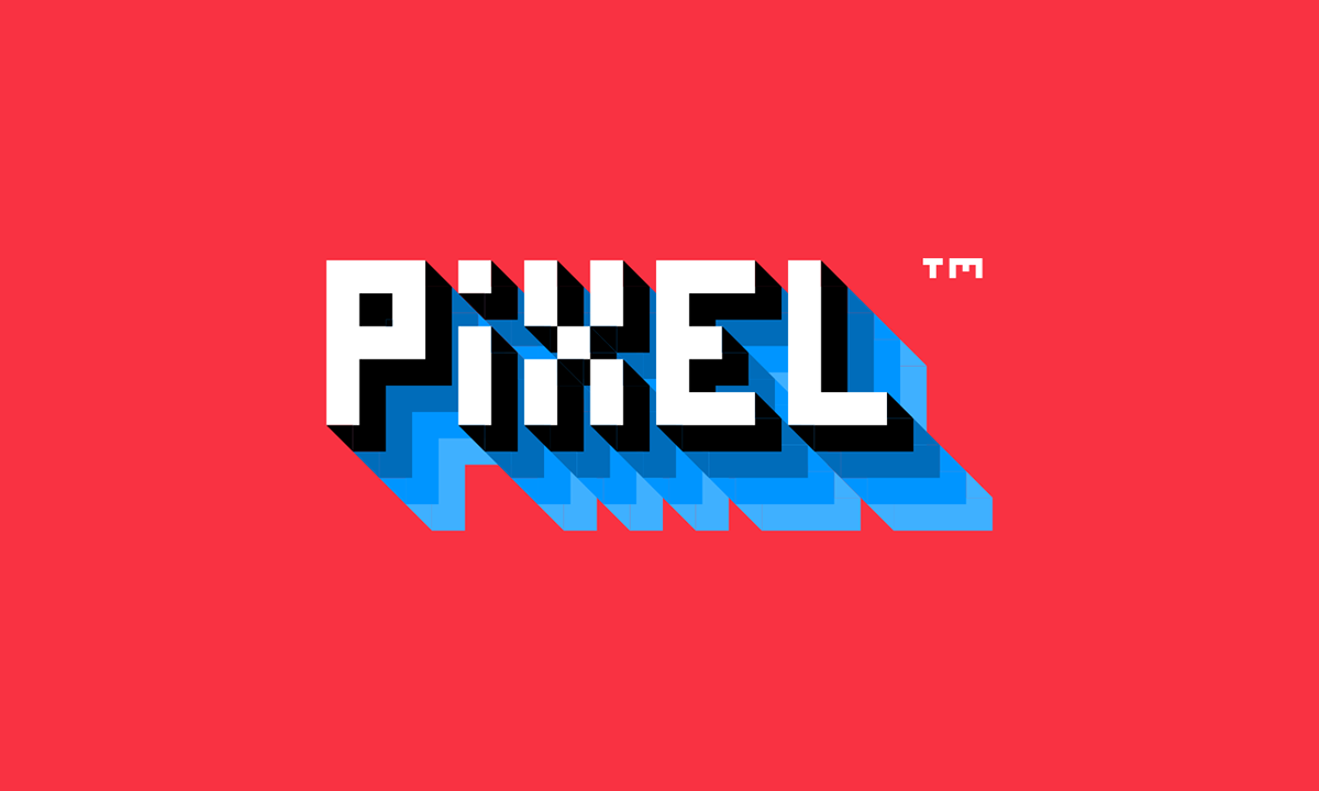 pixel logo 3D cubic nice awesome