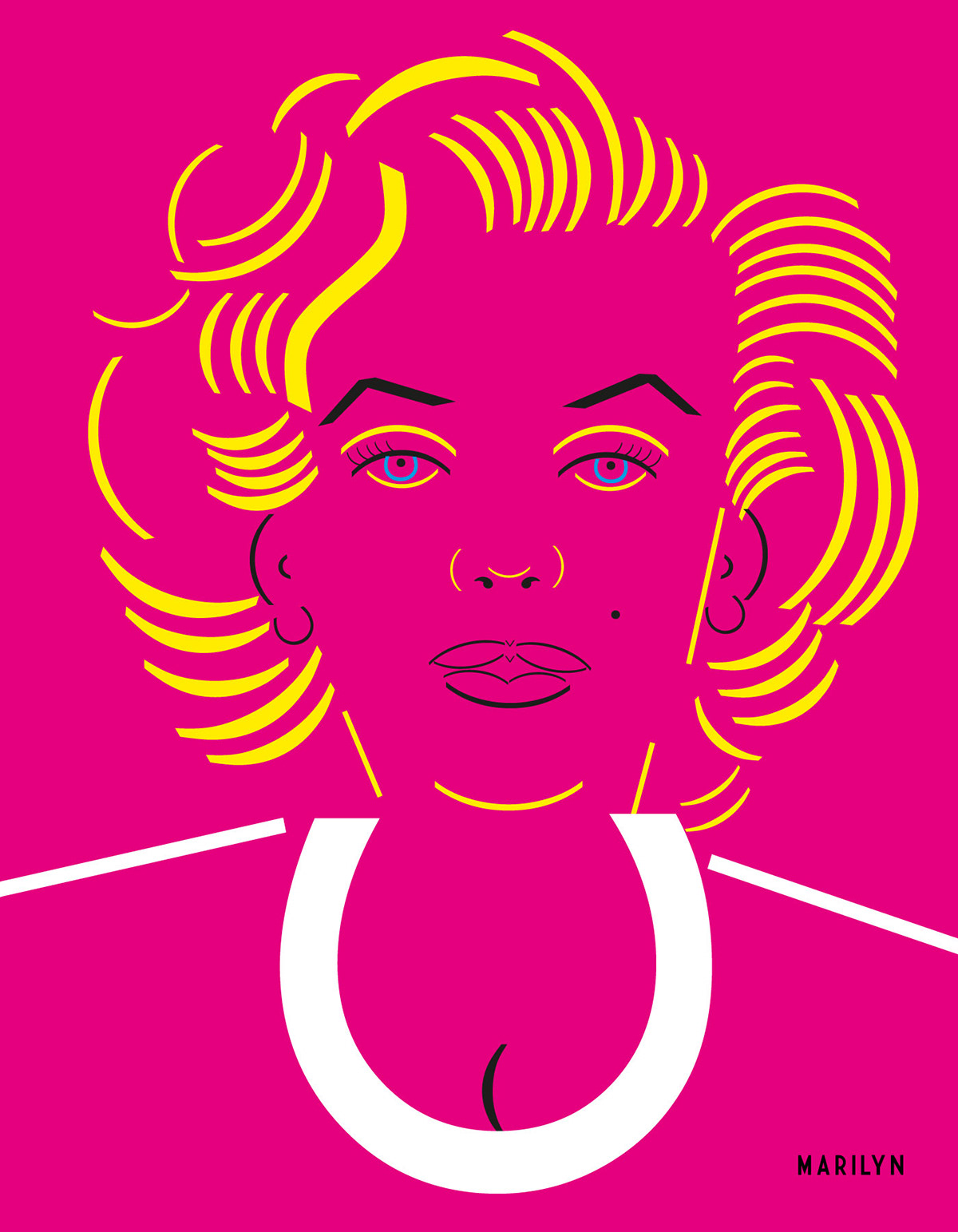 typographic portraits music icon Celebrity RITRATTO Cinema actors digital illustration Bowie star
