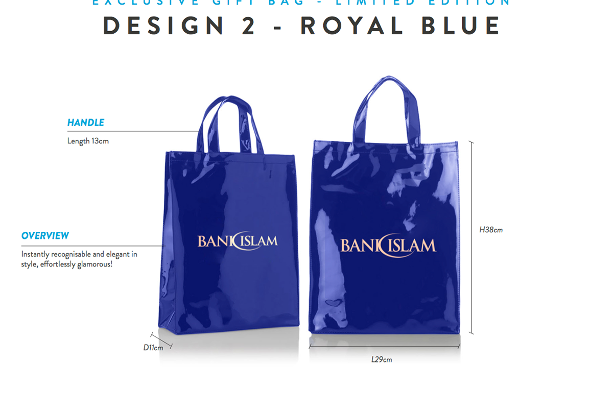 bag shopper bag pvc bag blue Bank Islam  maybank MMC