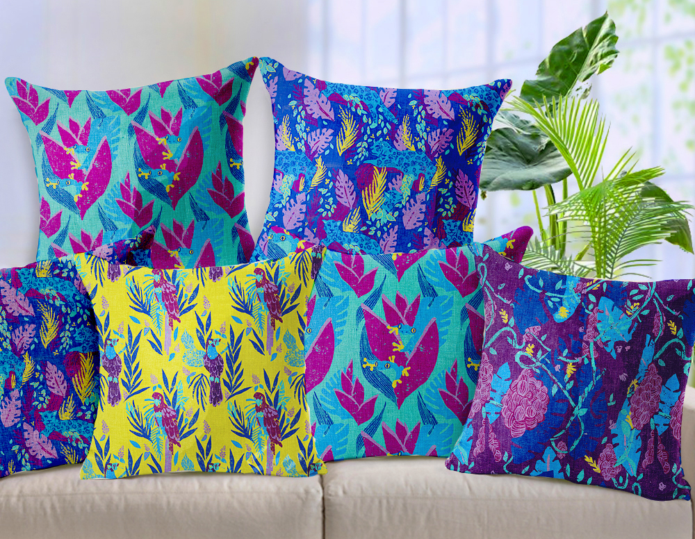 surfacedesign Textiles homegoods printcollection Patterns Patterning jungle palms summery risd
