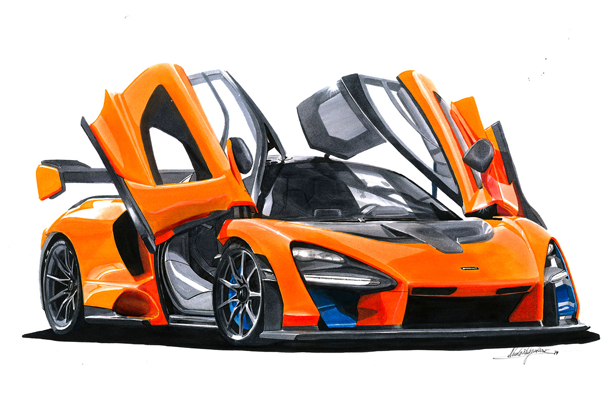 McLaren carart automotiveart art ILLUSTRATION  carIllustration cardesign transportdesign Copic sketch