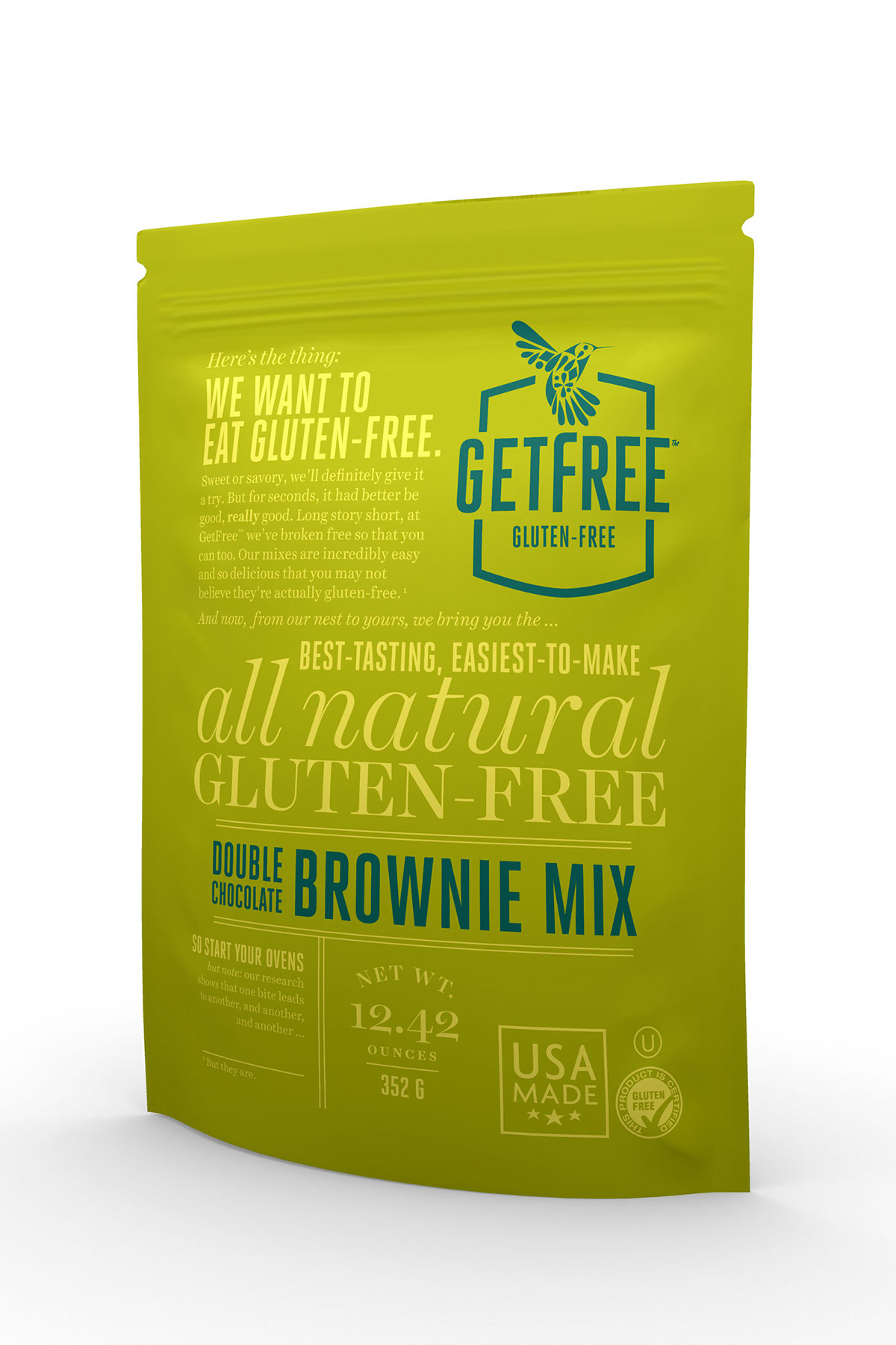 Packaging Pouch flexible packaging pouch baking mixes gluten-free package design  brand identity Logo Design san francisco Food 