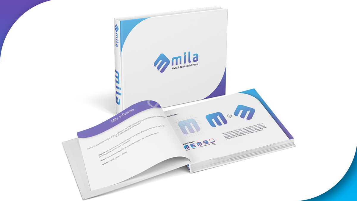 Logotype branding  app digital facturacion gestion administration inventory Mila software