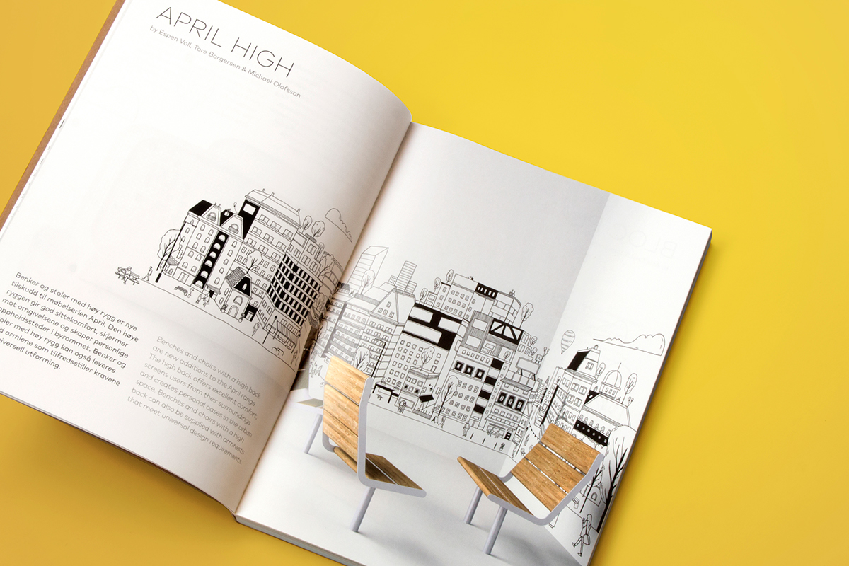 inspire pantone book magazine catalog new Mockup illustrations drawings Outdoor furniture Quality Interior editorial 3D