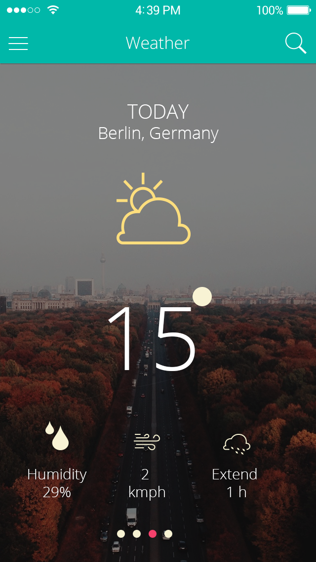UI ux weather motion app ios conept photoshop aftereffects