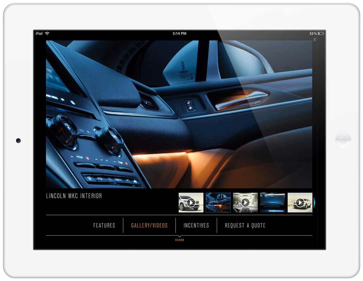 Mobile Advertising rich media advertising Tablet Experience Lincoln MKC lincoln JAG