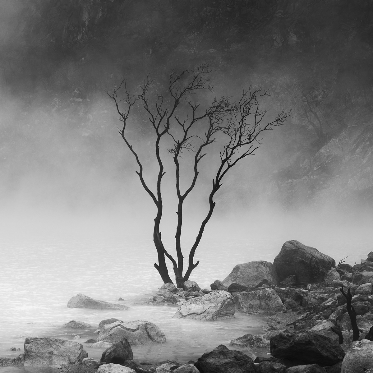 black and white crater daniel tjongari fine art indonesia Landscape Minimalism minimalist Nature Photography 