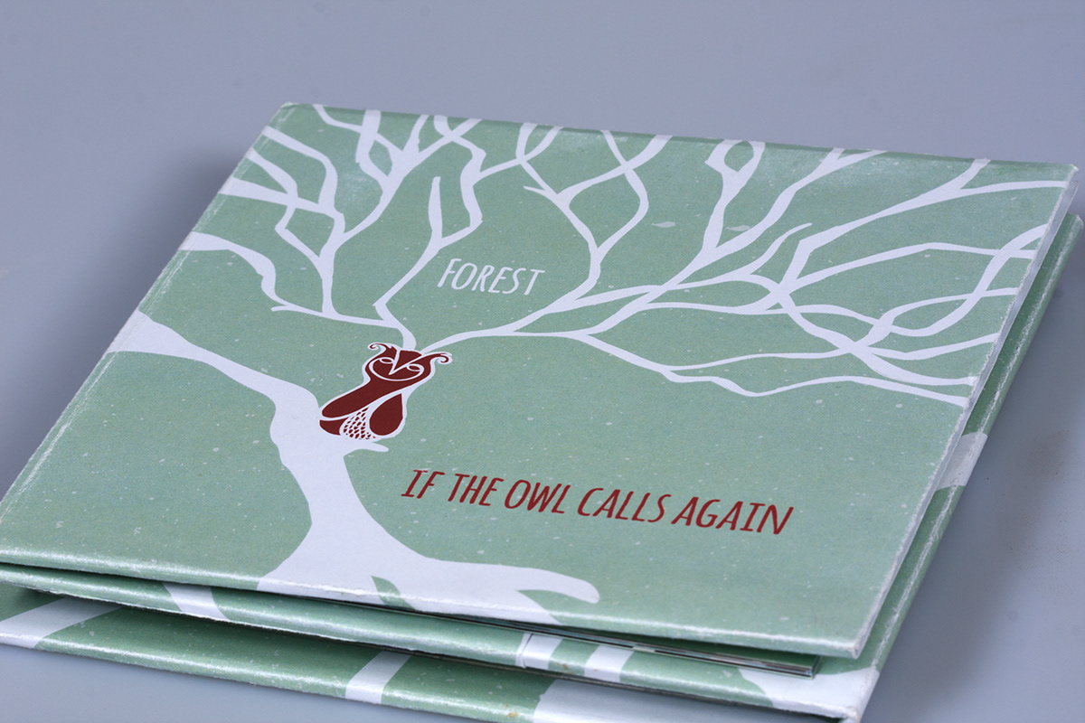 CD design  forest if the owl illustrations Poetry  CD cover book book design