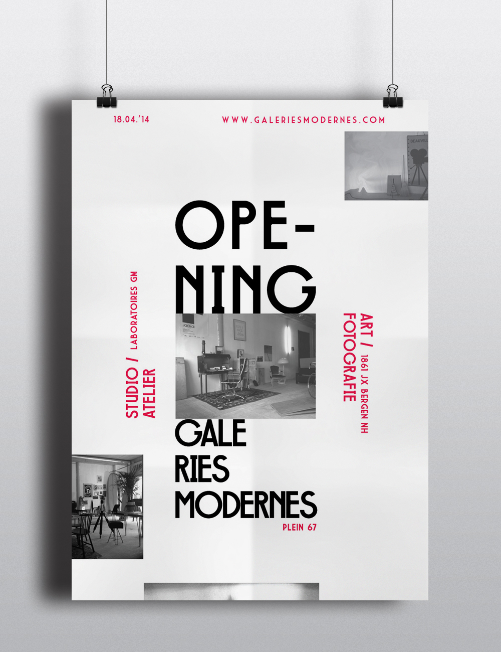 art gallery Art Gallery  posters Galeries Modernes studio atelier design Poster Design logo identity