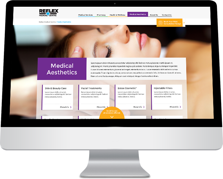 UI ux Interface UserExperience Webdesign Website medical design medicine doctors Health walk-in-clinic pharmacy Toronto UserInterface