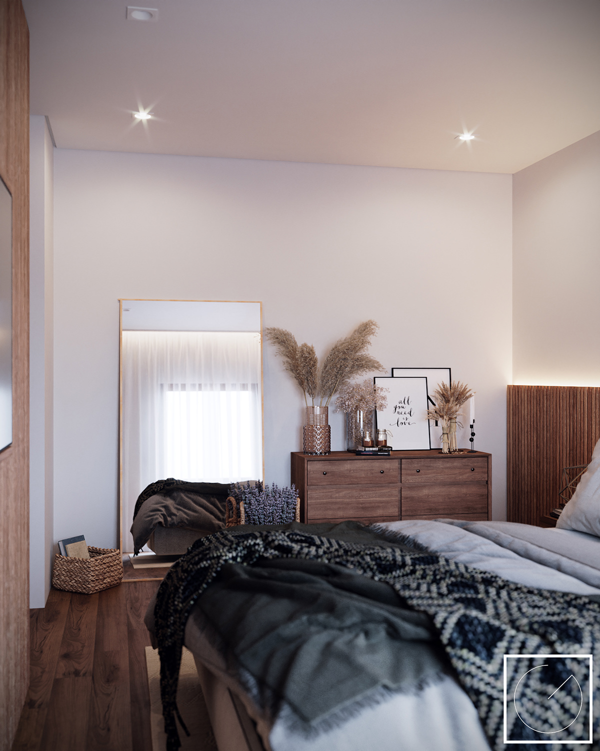 3D 3dsmax architecture archviz CGI corona interior design  master bedroom Render visualization