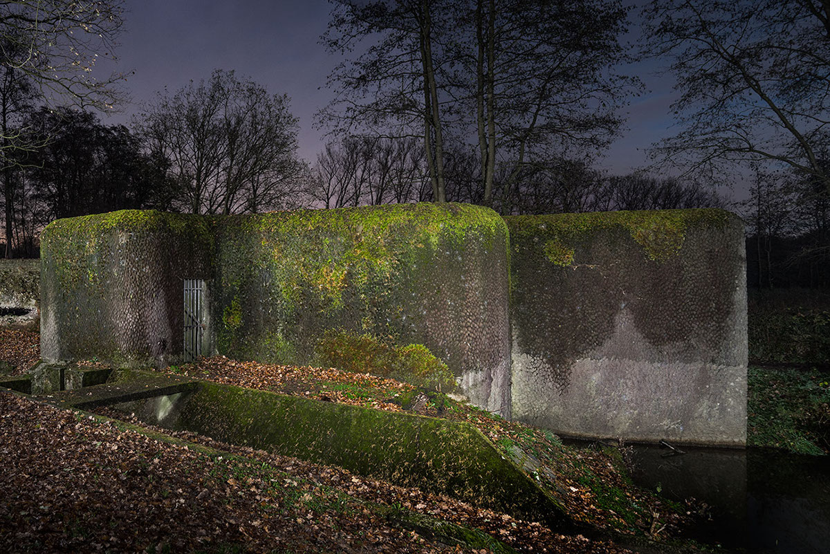 bunker bunkers ATG ww2 Military Architecture Antitankgracht anti-tank ditch fortress antwerp