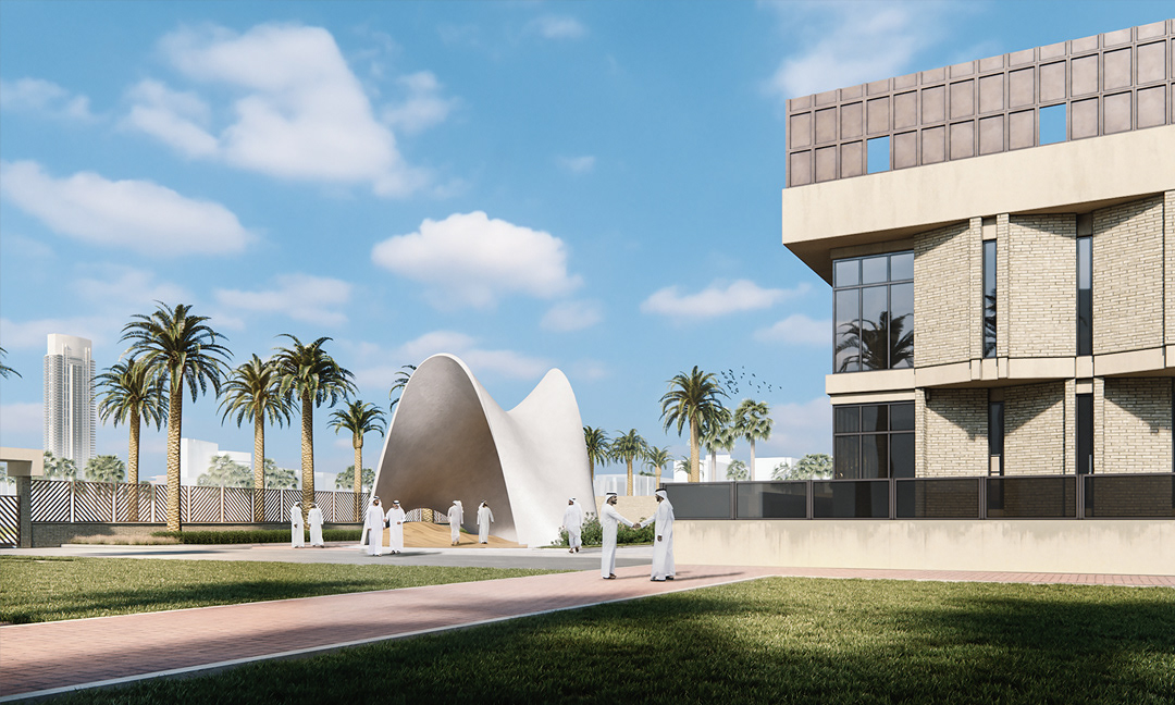 arch architecture design organic parametric pavilion Saudi viz