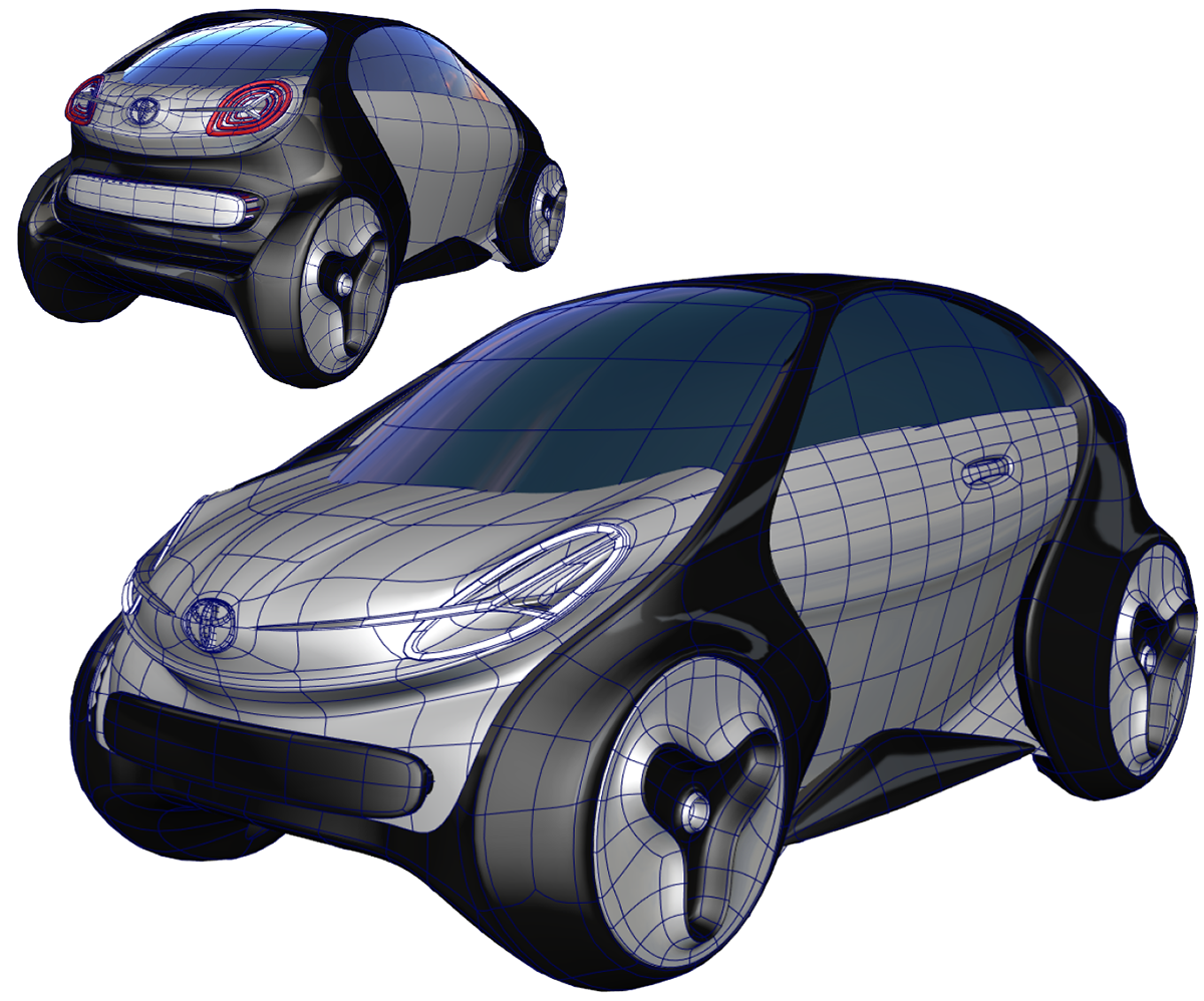 digital design car modeling automitive design toyota Lexus modeling rendering 3D Maya Alias cad