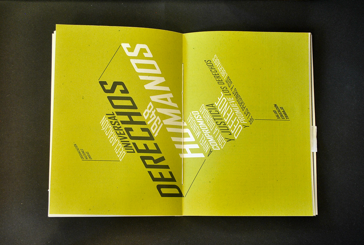 tipografia Derechos humanos venancio editorial design typography   Human rights book fadu type