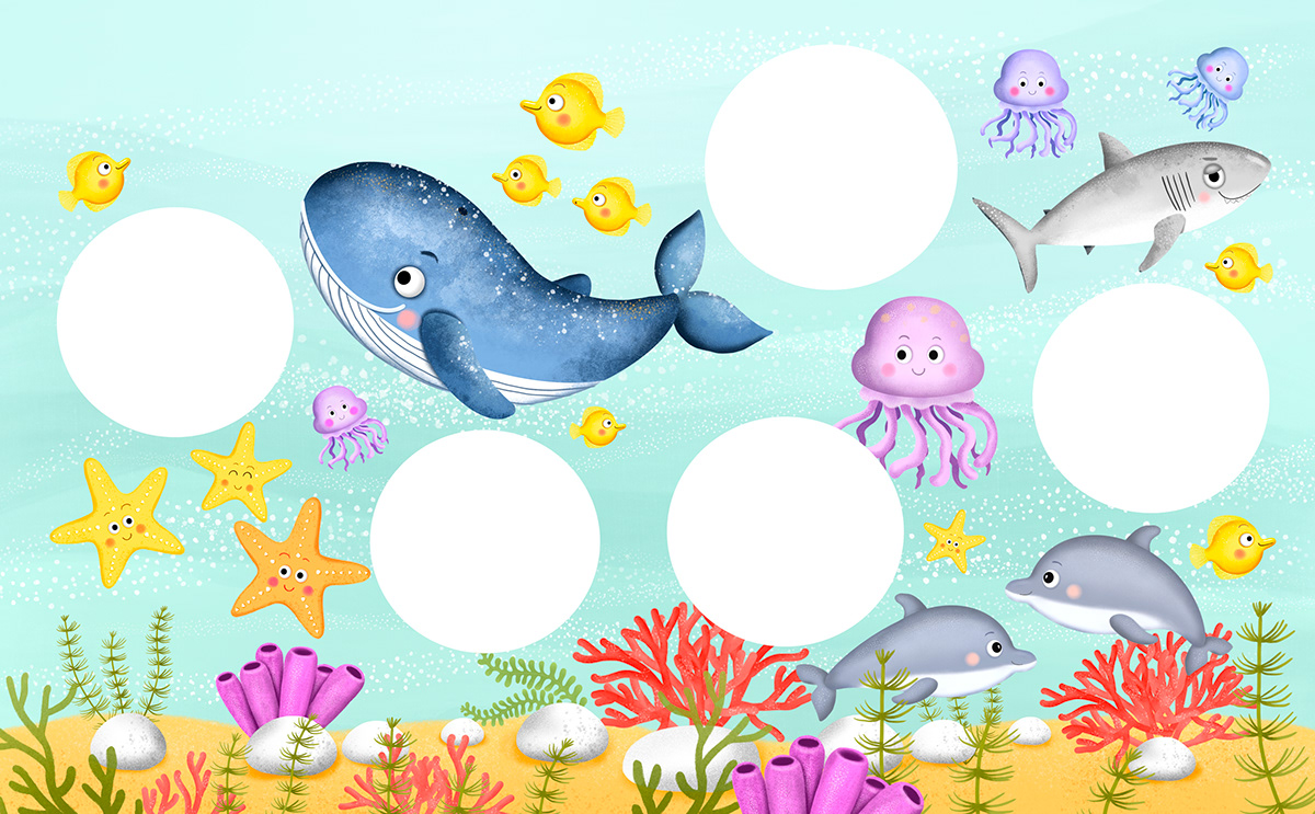 animals children fish kids magazine Ocean sea worksheet