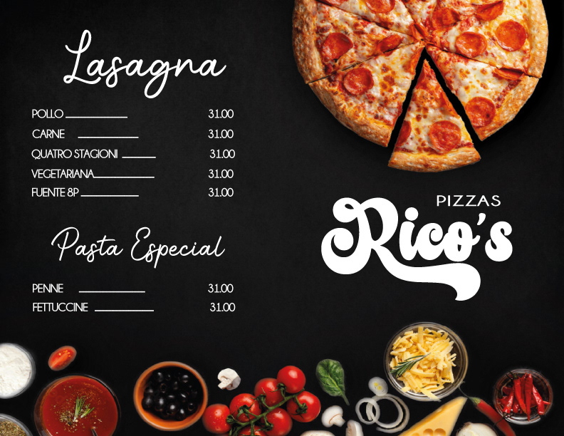 diptico menu Carta restaurant Food  restaurant menu pizzeria pizzeria menu pizzeria design pizzerias