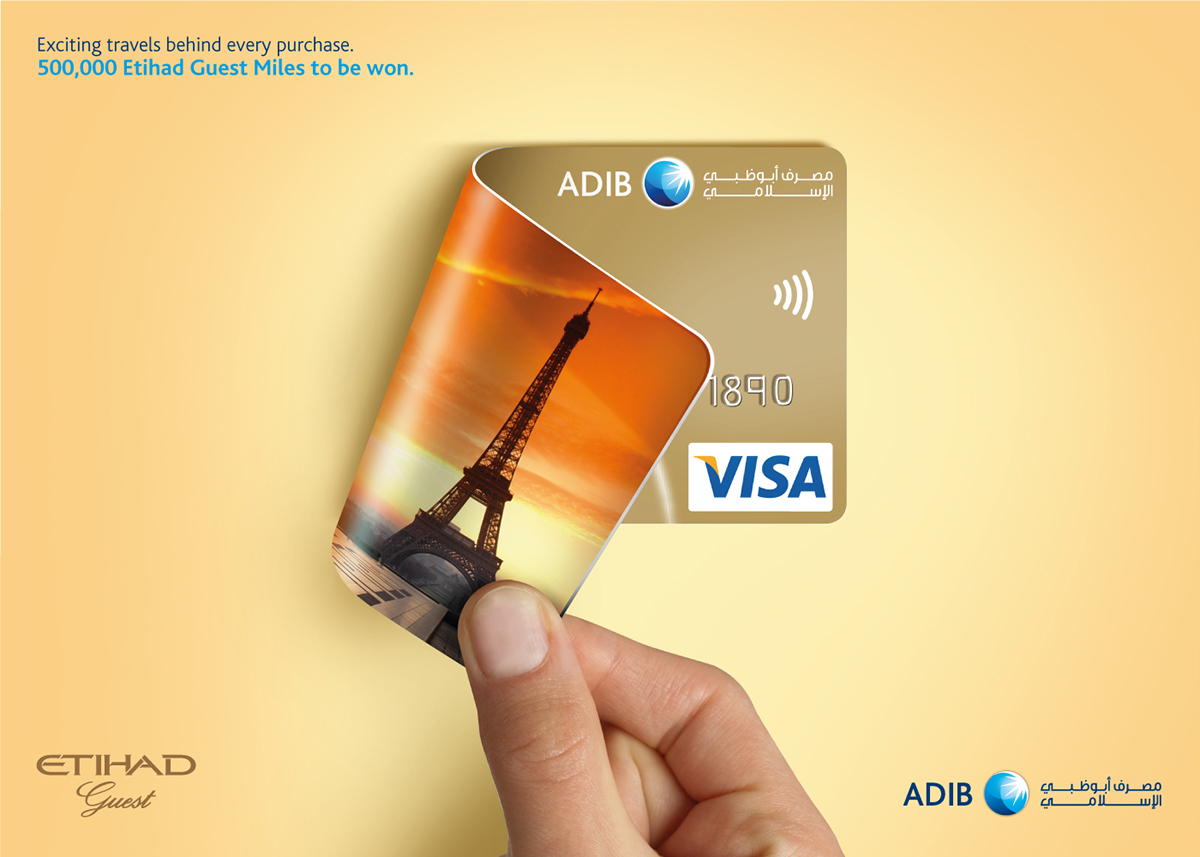Advertising  retouching  Visa adib Credit Cards