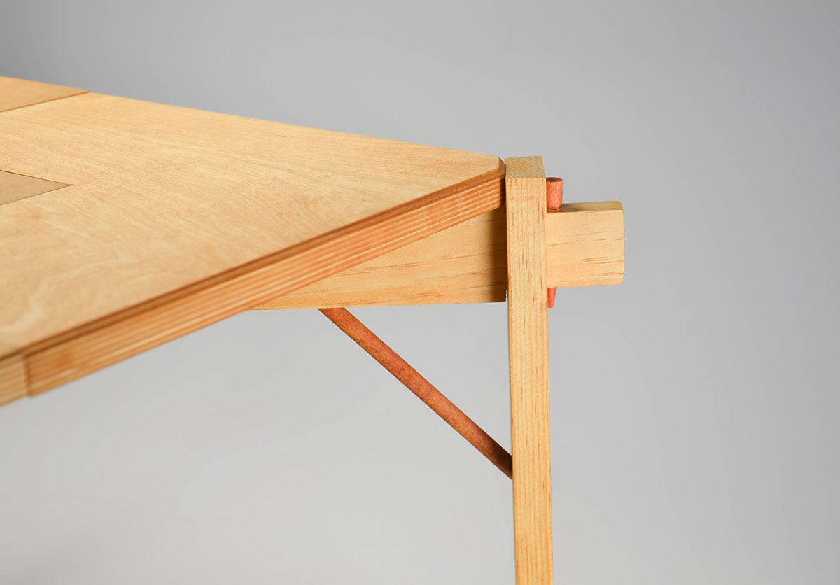 table wood table wood furniture coffee table japanese joinery Rhode Island risd School of Design