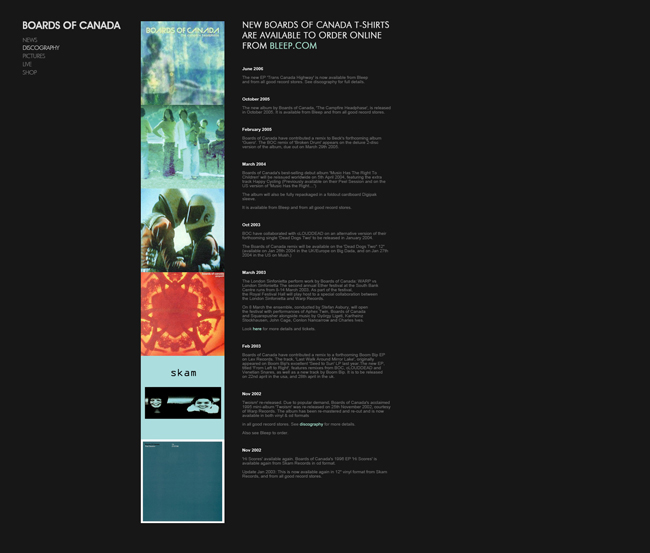 electronic Ambient idm sound band vintage Holiday summer Sun black minimalist Minimalism Web design Webdesign