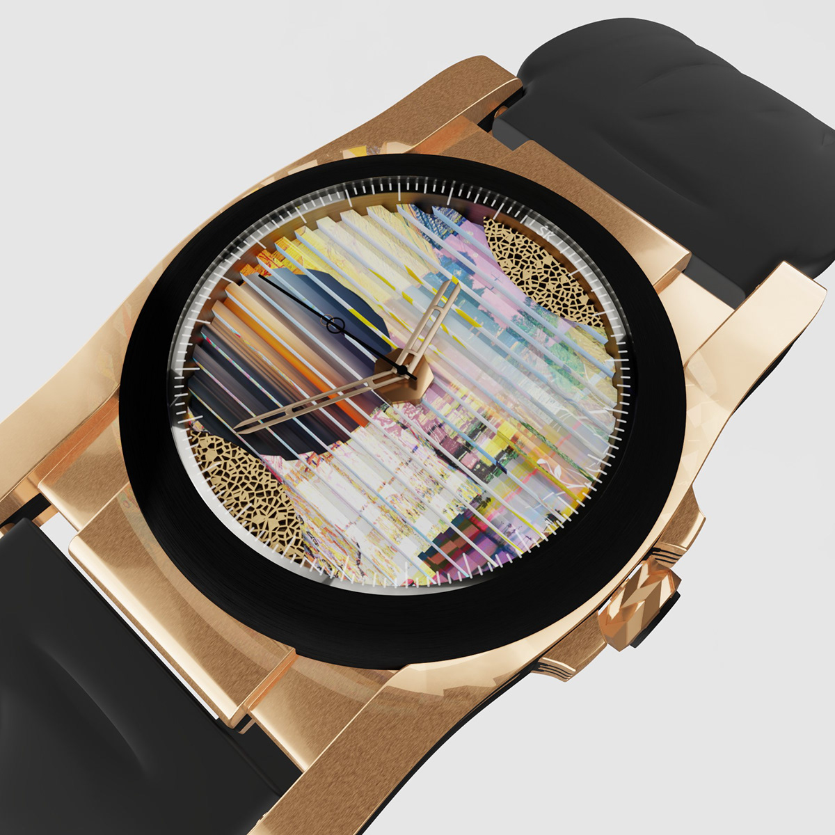 clock design swiss krasowski clock face Roll industrial design  luxury product Watches watches design