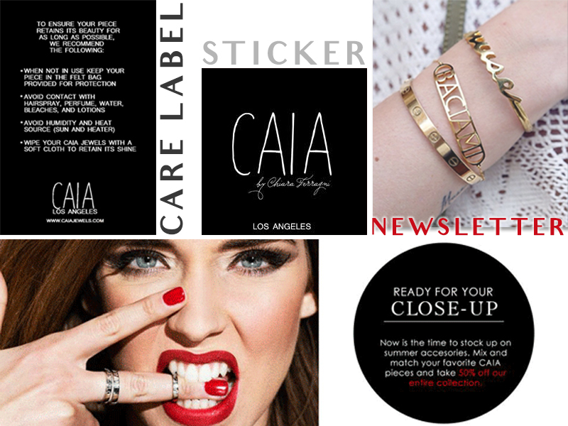 e-commerce social media caia jewels jewelry Fashion  newsletters marketing   photoshop chiara Los Angeles