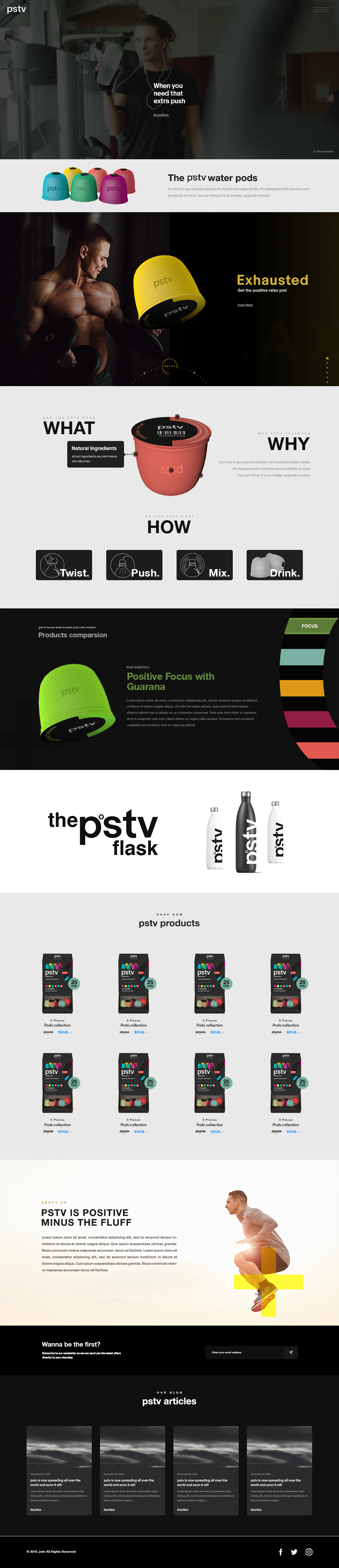 creative design pods PSTV UI ux water Webdesign Website