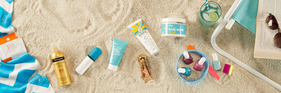 design spring skincare merchandising campaigns moisturizers sand ESSIE ancient grains farro   Chia barley splurge snorkel