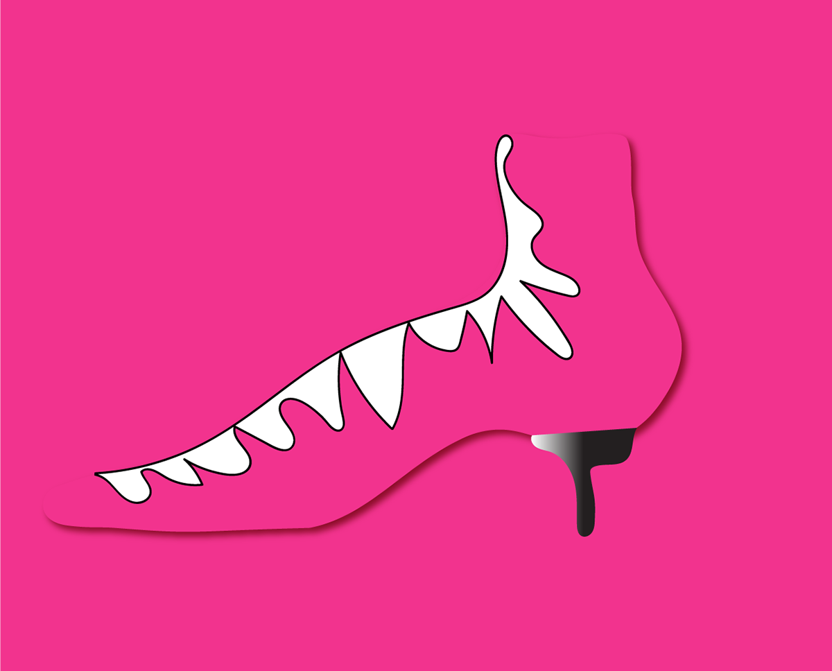 Graphic Designer Illustrator Digital Art  shoe Fashion  kitten heel color