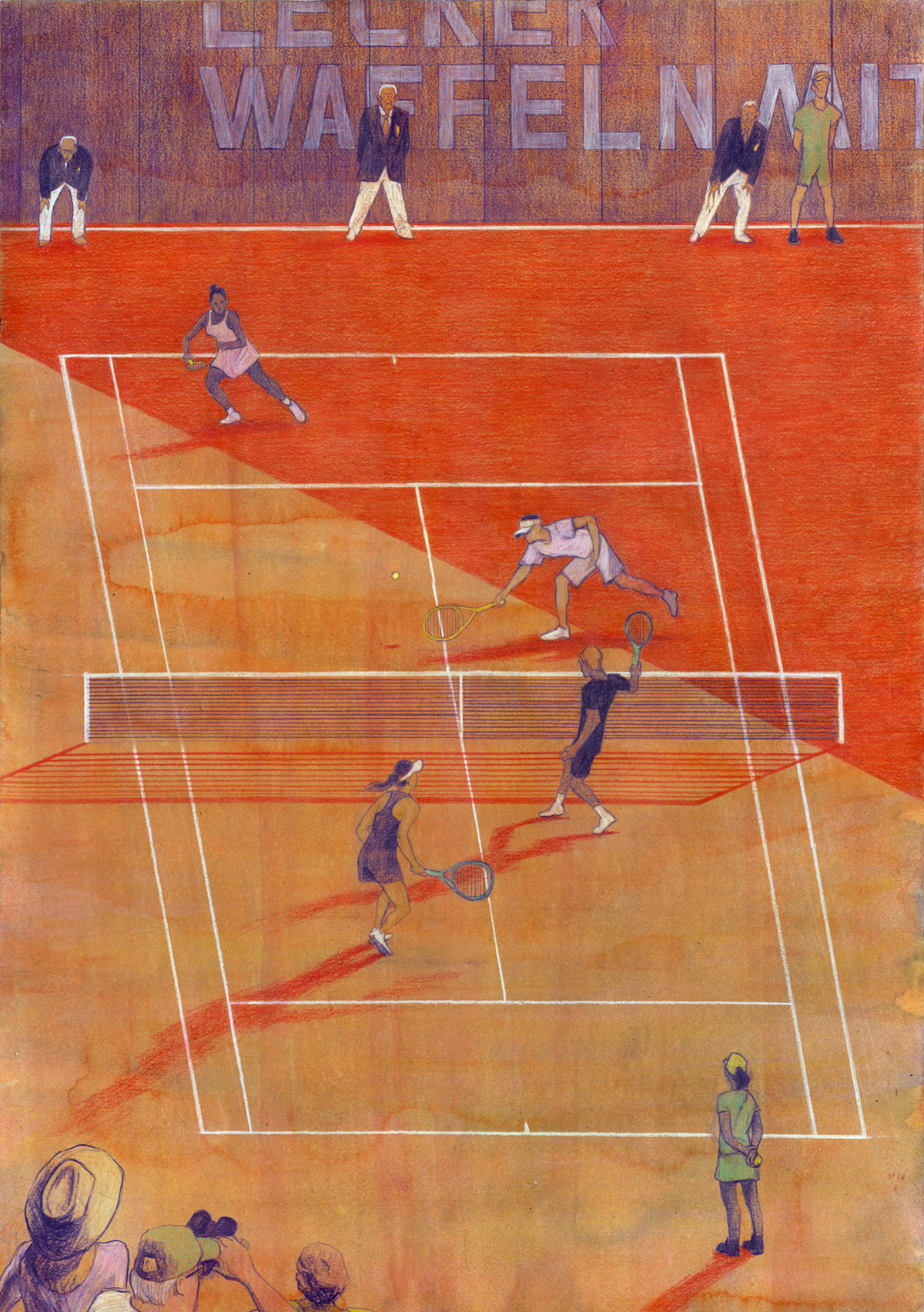 colored pencils Drawing  golf ILLUSTRATION  movement movement drawing sport Sport drawing Synchronized Diving tennis