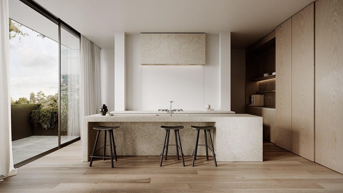 design interior design  Render kitchendesign visualization 3ds max modern corona archviz