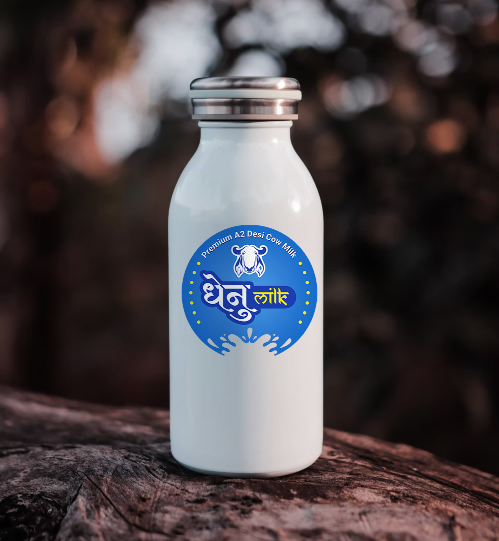 Milk Bottle Label Design
