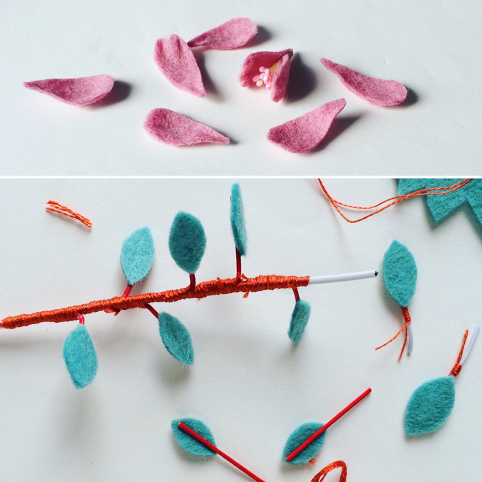insect Flora Plant art craft toy felt sculpture felt hine mizushima bug