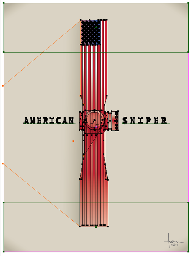 vector Illustrator american-sniper navy seal Military biograpghy Minimalism movie poster mexifunk