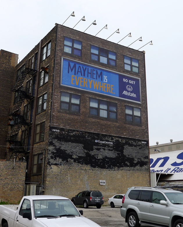 Allstate OOH Mayhem billboard