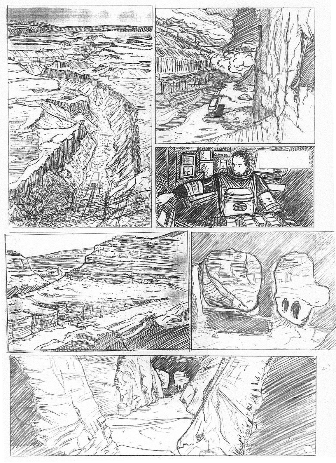 l'ile de la terreur pierre du diable la piedra del Diabolo diablo the devil's stone Graphic Novel comics bande dessinée crayonnés croquis sketches panel case