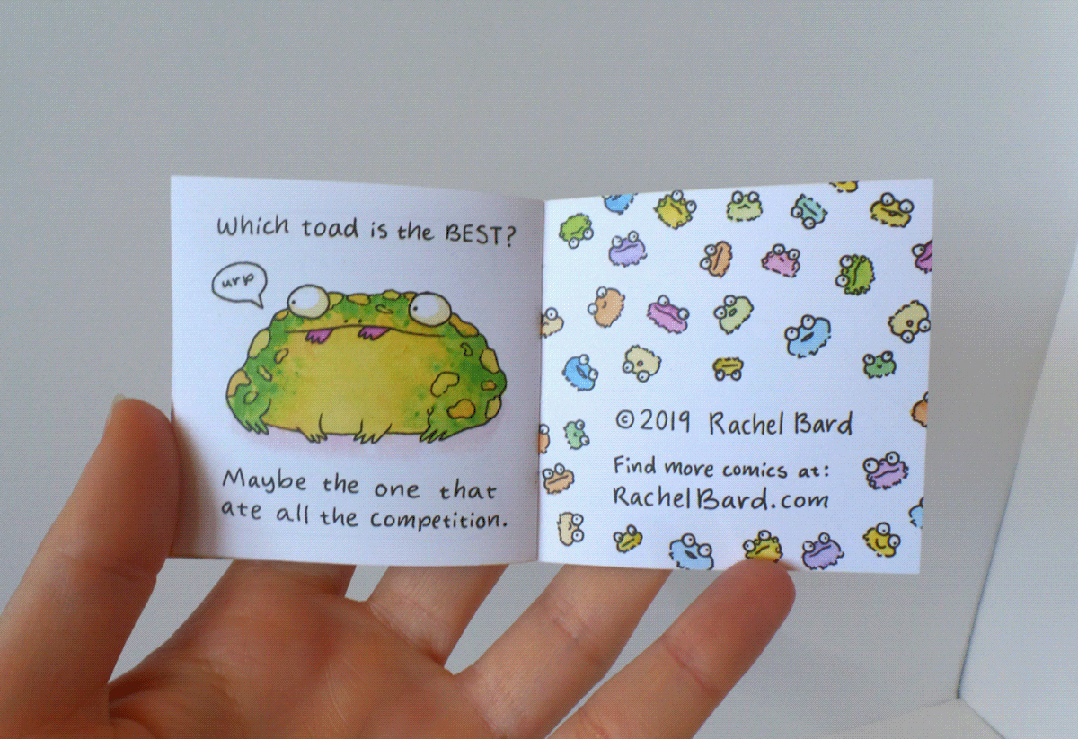 comics MINICOMICS children's book toads frogs toad Picture book watercolor animals amphibians