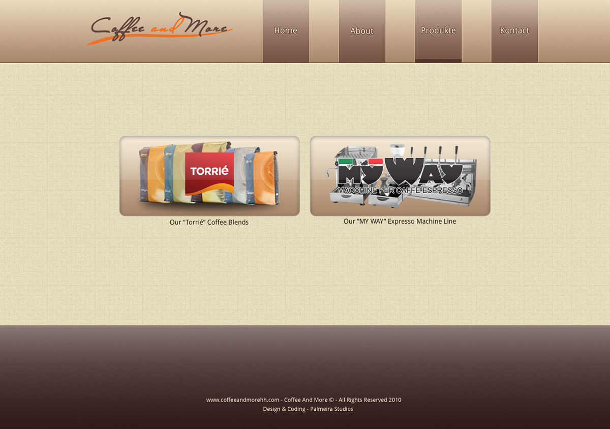 Webdesign jquery css HTML Coffee Coffee Vending germany Portugal
