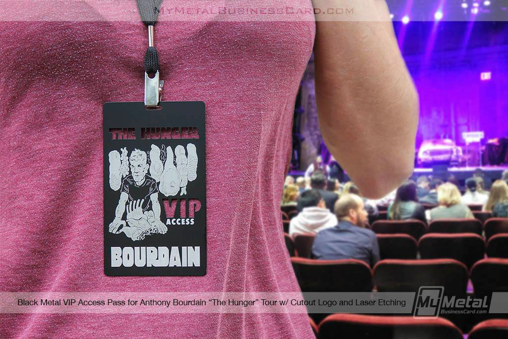 mymetalbusinesscard my metal business card metal vip pass Vip Anthony Bourdain the hunger tour Unique