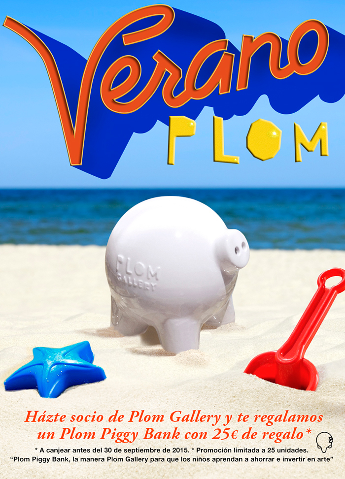 plom gallery piggy bank kids Pool beach Manuel Lemus barcelona money playa sand poster flyer
