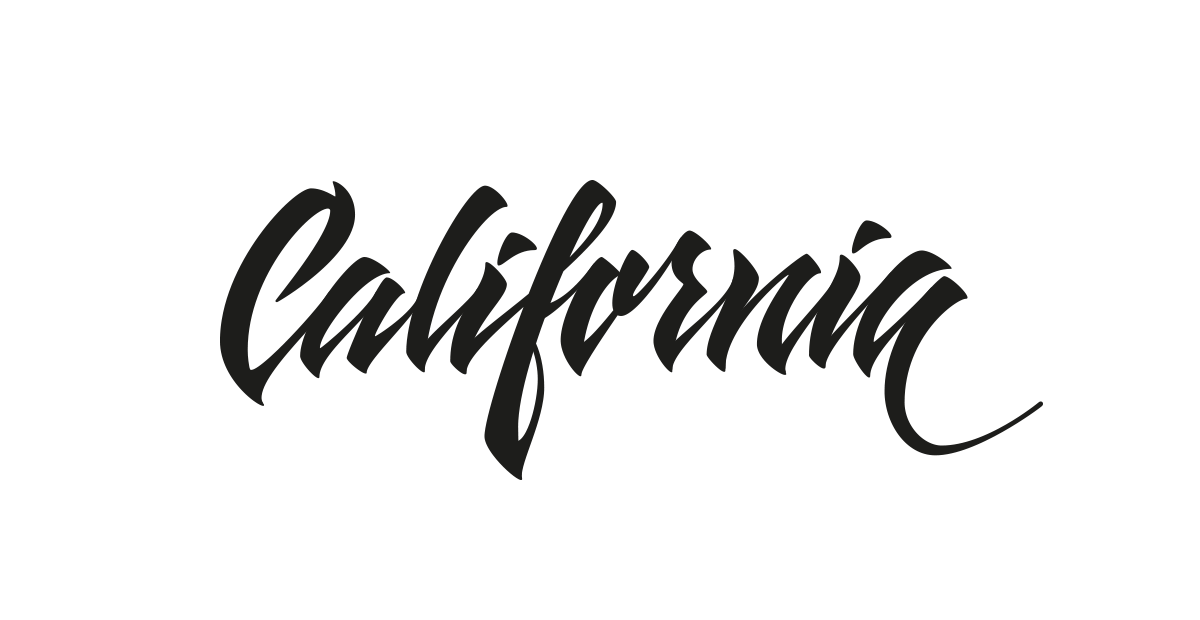 lettering California brush brushpen
