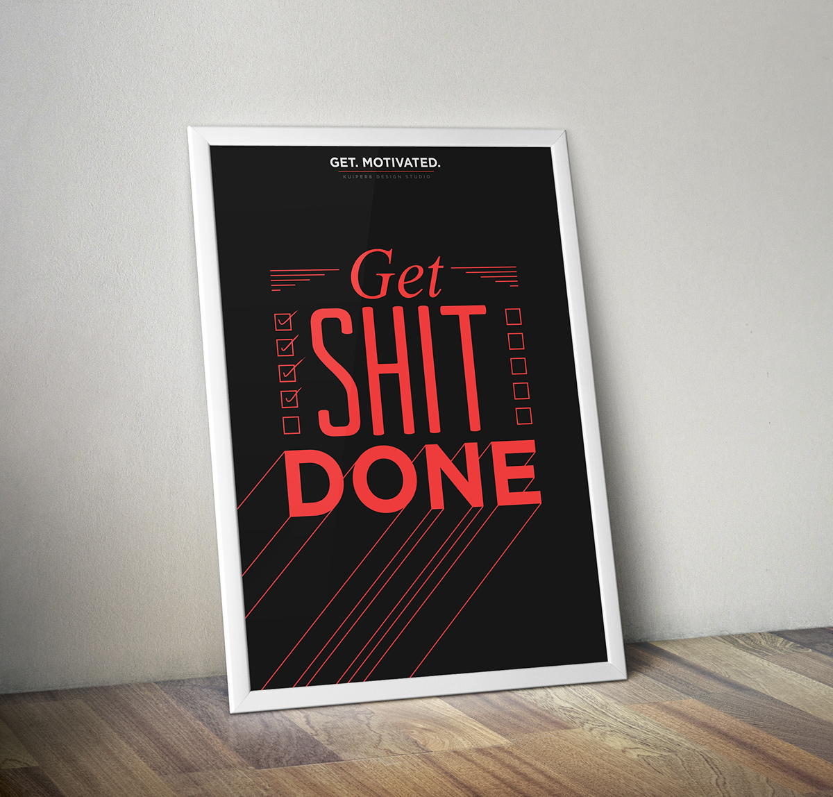motivation motivate type poster print design