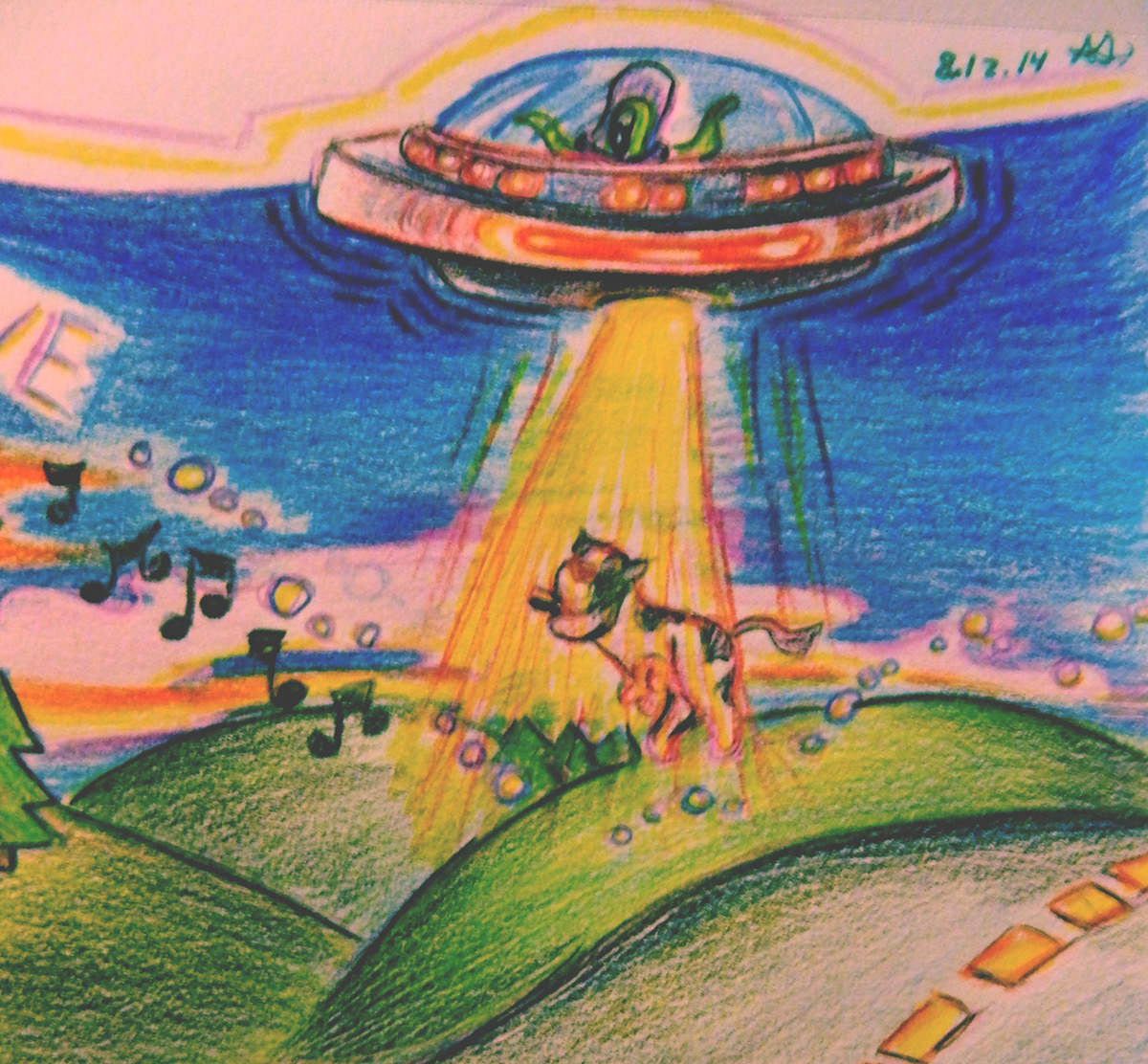 #x-files #agents #aliens #colorpencils #drawing #Iwanttobelieve #ufo #badge #fun-size #forest #class room #showandtell kids