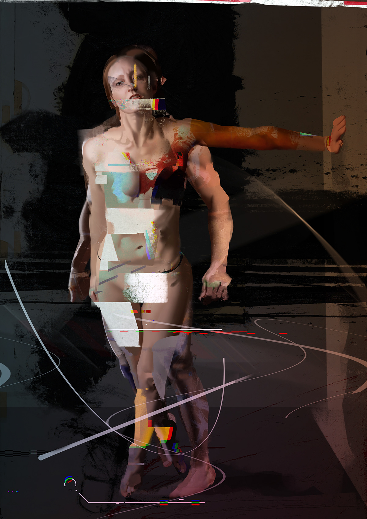 anatomy body DANCE   digital painting digitalart Realism studies