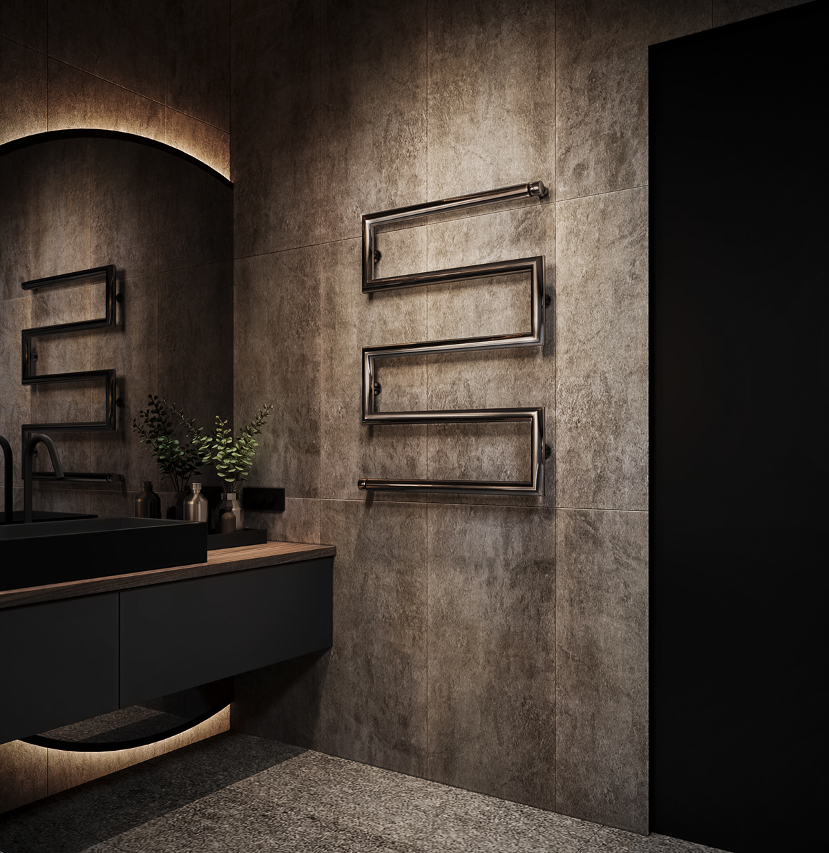 ванная интерьер 3ds max visualization 3D corona Render interior design 