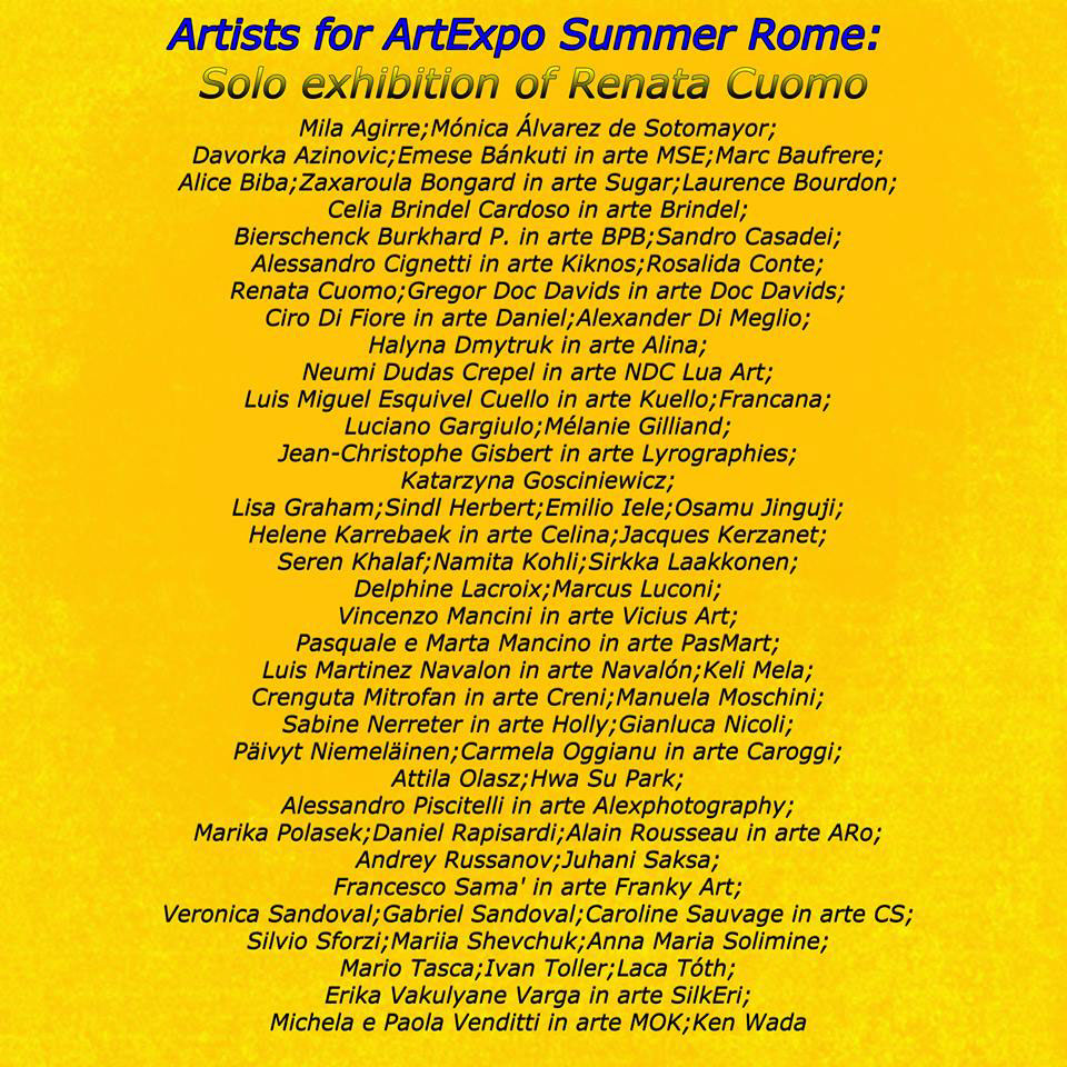 art artexpo expo Rome Italy Exhibition  gallery painting   painter photographer