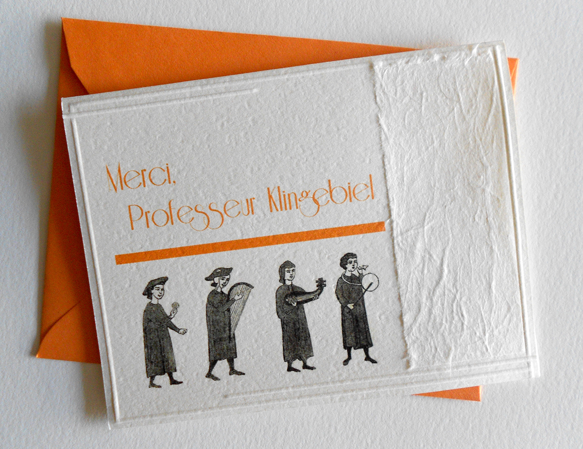 merci thank you cards handmade print embossing card set paper