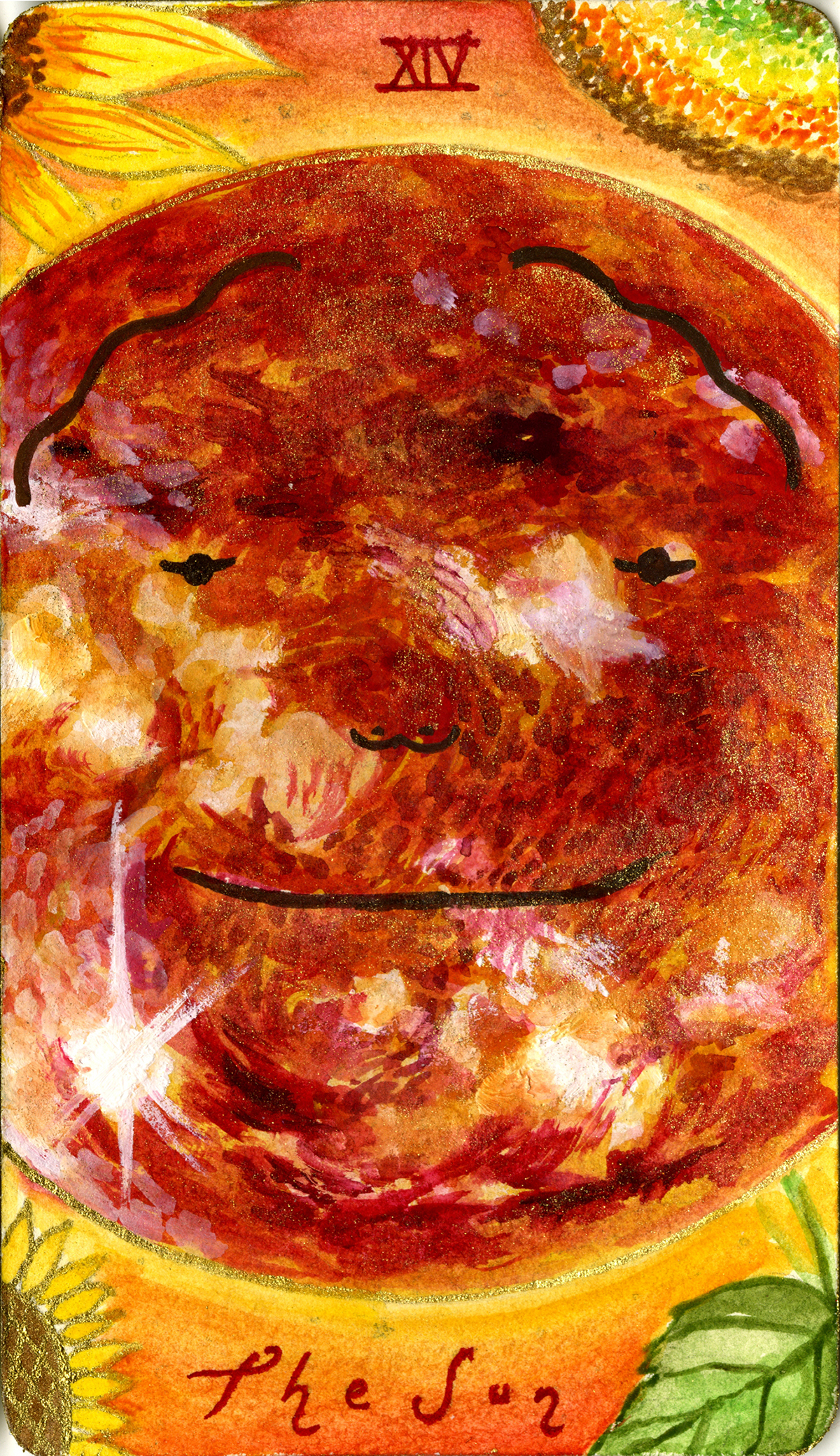 tarot card children's book illustration planet star Comet pattern religion