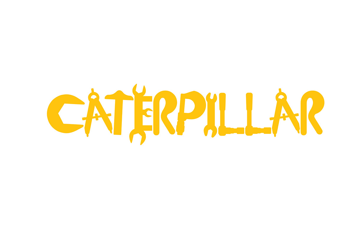 Caterpillar boots footwear Labour Work  Rebrand shoes tools visual identity
