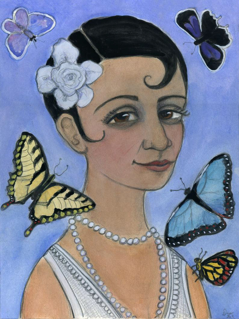My Jazz  Age inspired summer painting. "The Wings of Summer" by Debra Styer